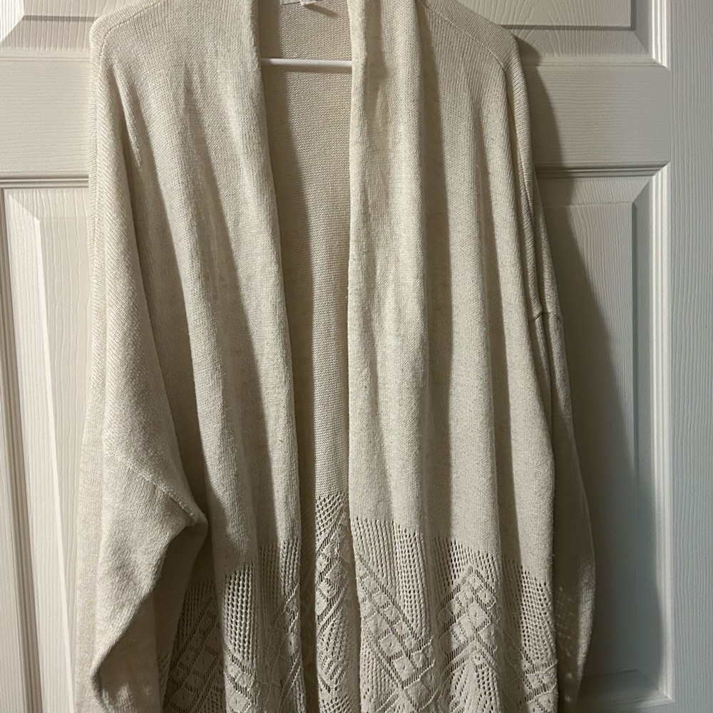Long Cream Cardigan